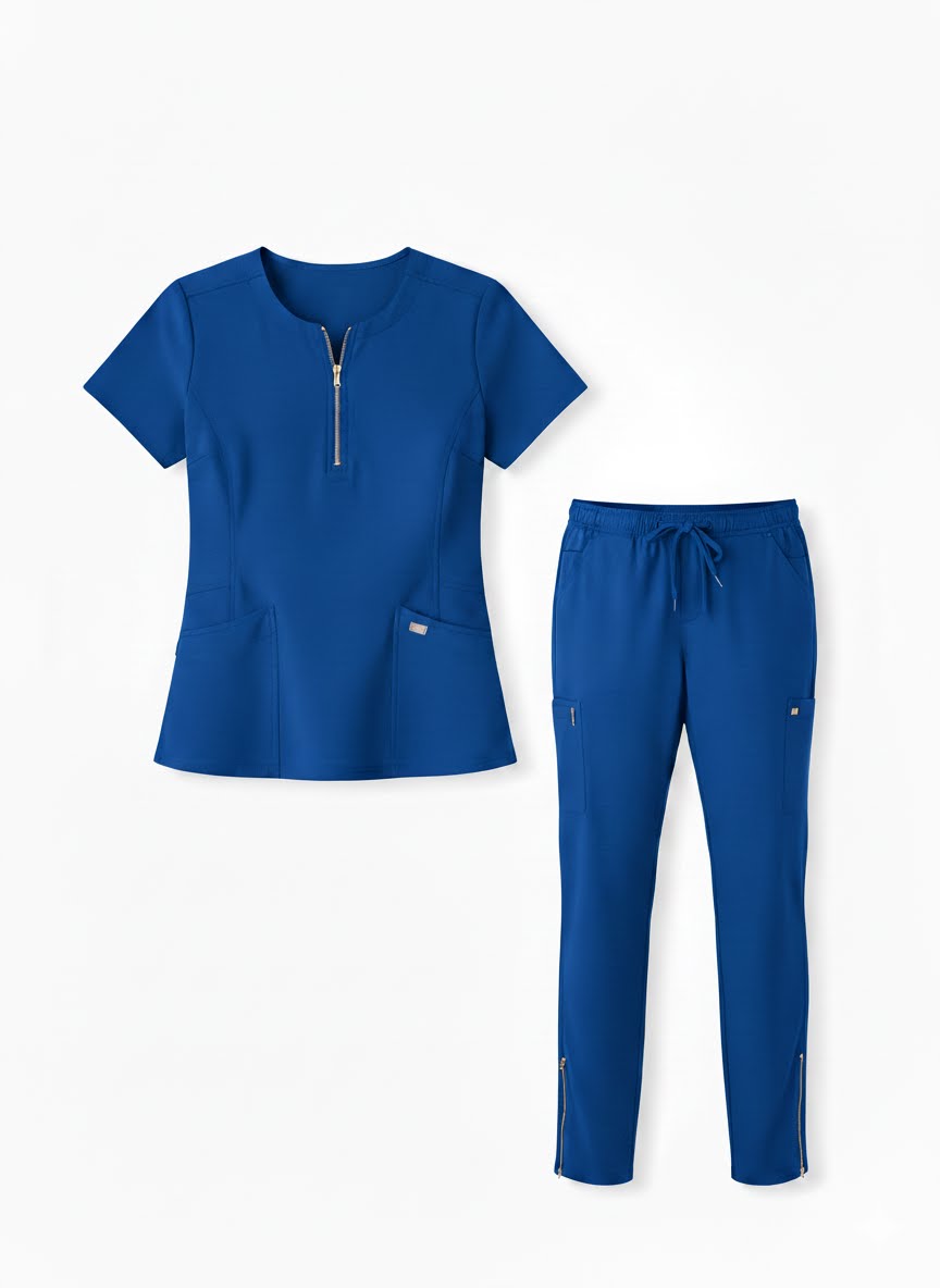 Women’s Scrub Set - Gold Accents - Image 3